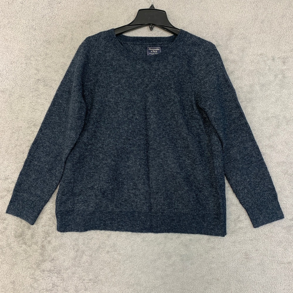 Abercrombie & Fitch Women's M Blue Split Back Crewneck Sweater Pullover